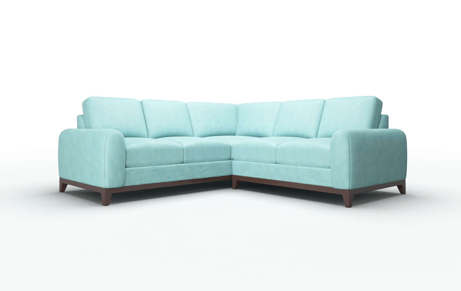 Mykonos Curious turquoise Sectional Espresso Legs  1