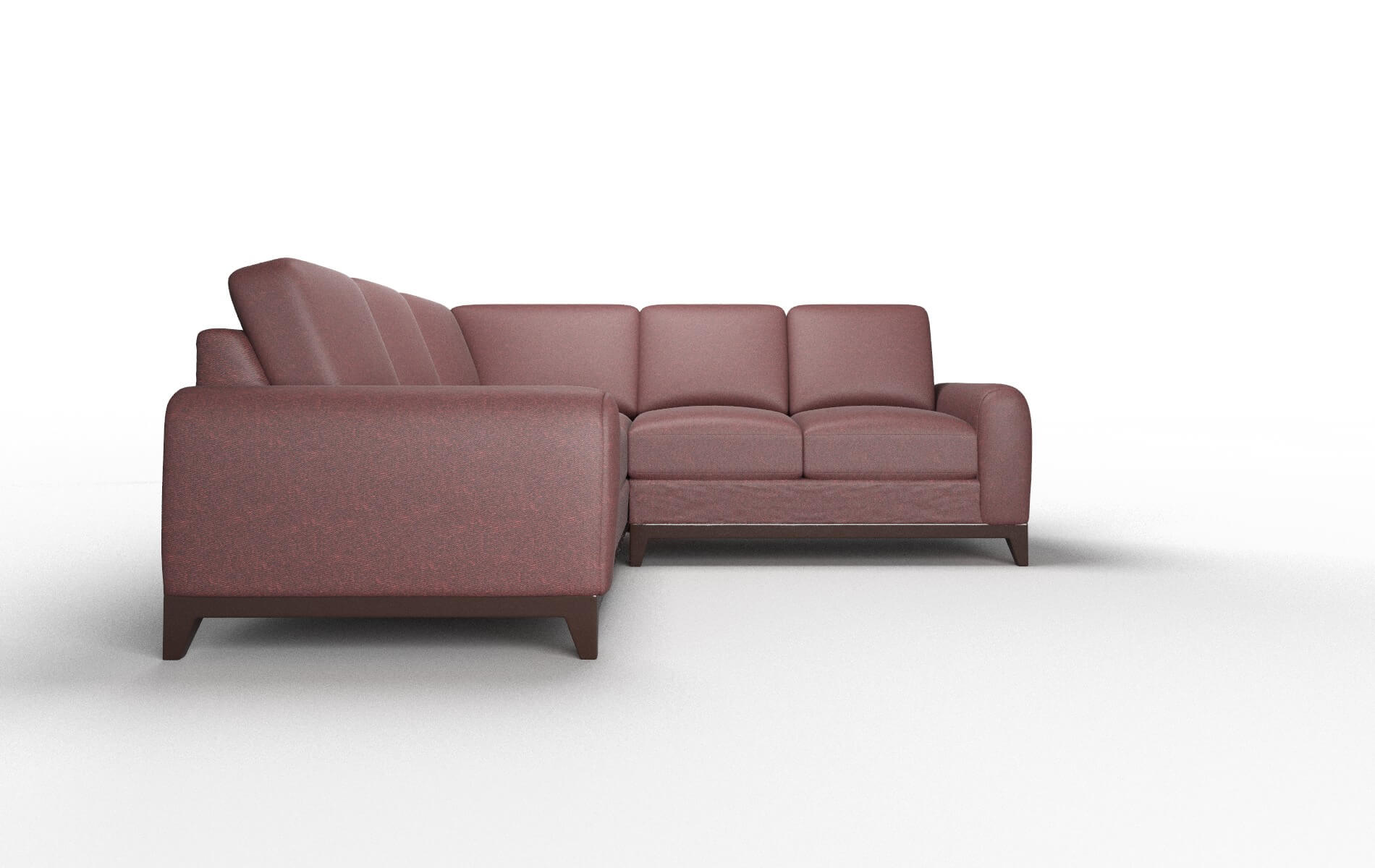 Mykonos Derby Berry Sectional espresso legs 2