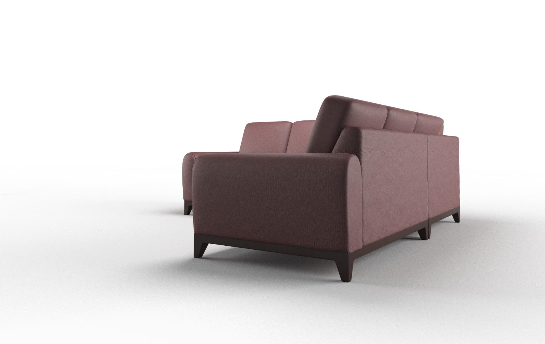Mykonos Derby Berry Sectional espresso legs 4