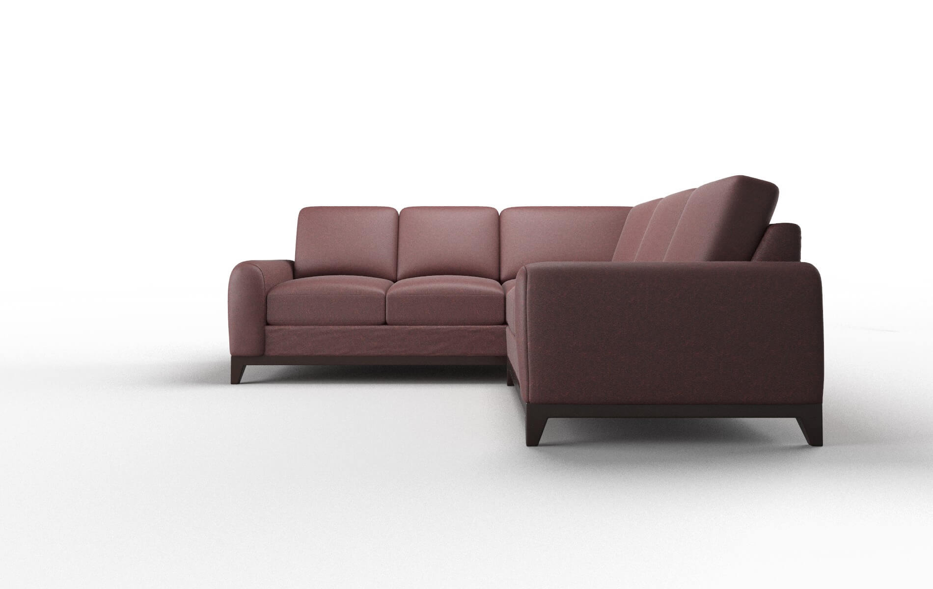 Mykonos Derby Berry Sectional espresso legs 5