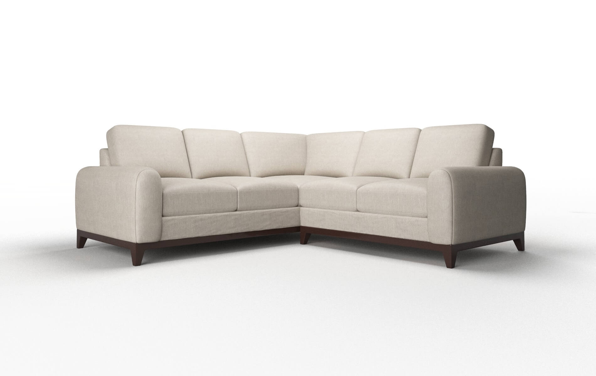 Mykonos Derby Linen Sectional espresso legs 1