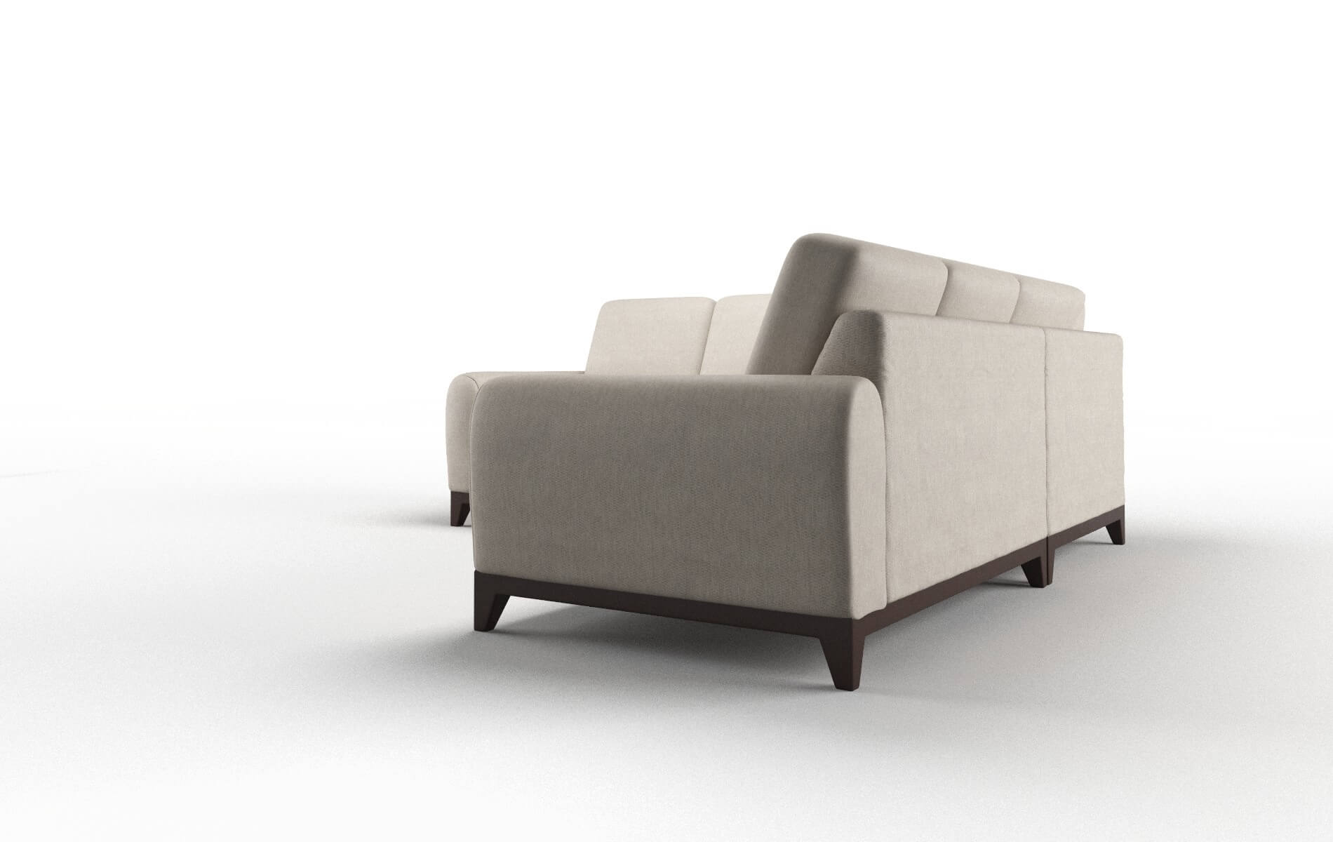 Mykonos Derby Linen Sectional espresso legs 4