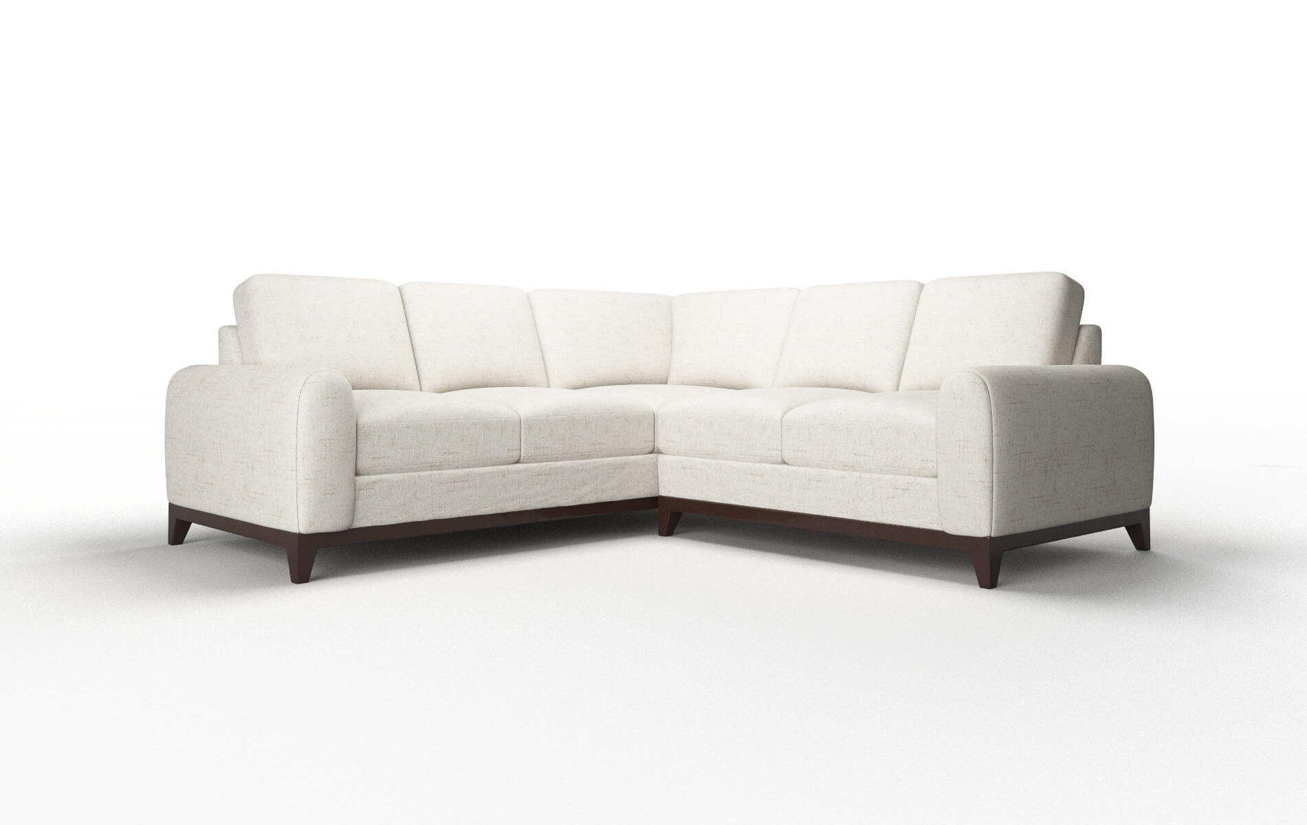 Mykonos Derby Taupe Sectional espresso legs 1
