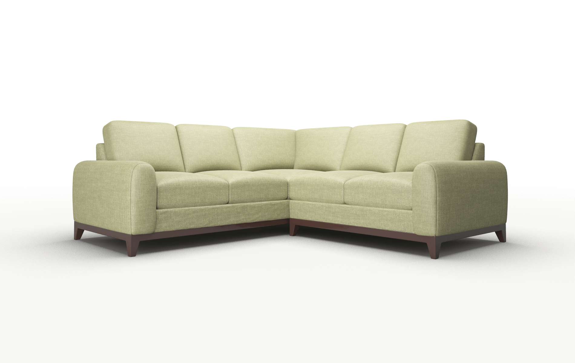 Mykonos Durham Lime Sectional espresso legs 1