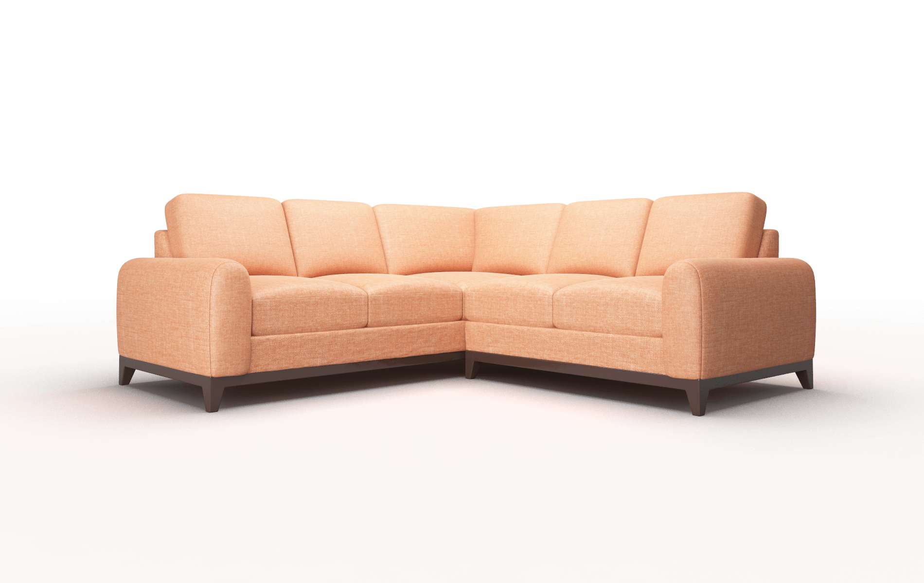 Mykonos Durham Tangerine Sectional espresso legs 1