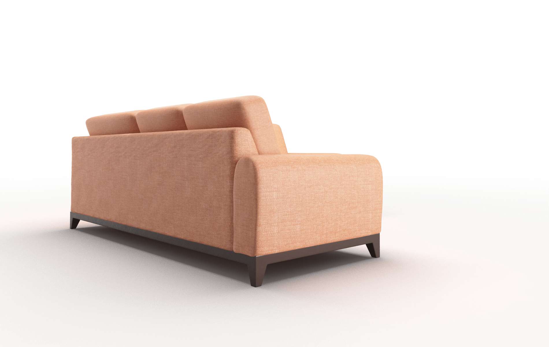 Mykonos Hepburn Appricot Sectional espresso legs 3