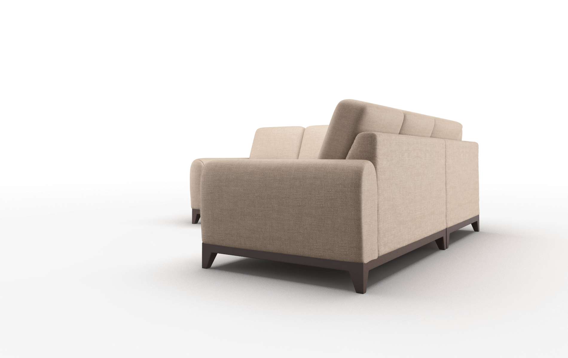 Mykonos Keylargo Mink Sectional espresso legs 4