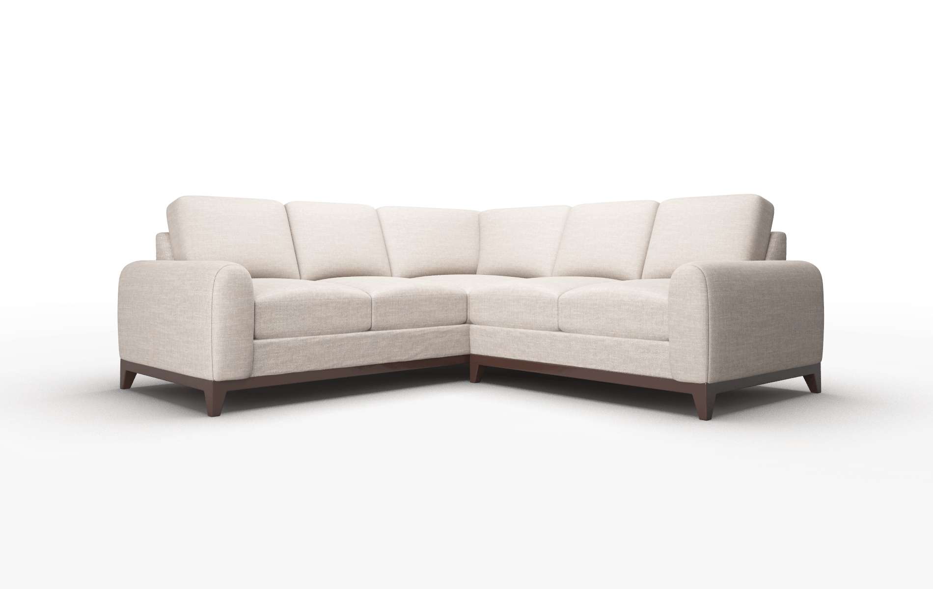 Mykonos Keylargo Pumice Sectional espresso legs 1