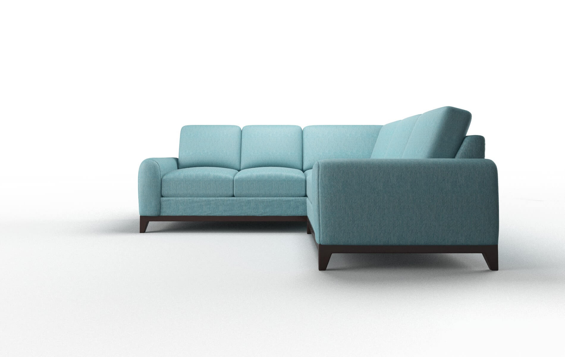 Mykonos Lana Peacock Sectional espresso legs 5