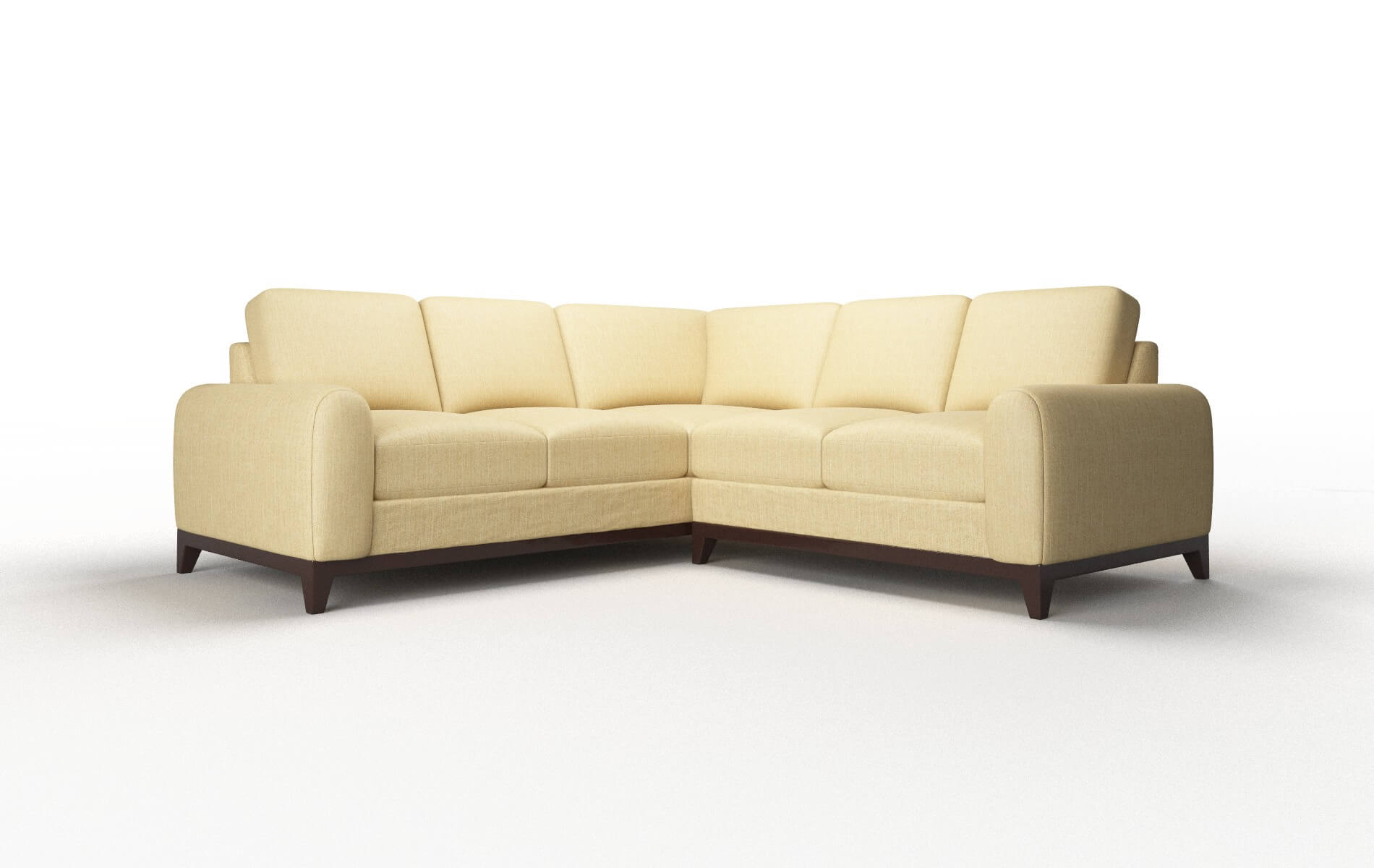 Mykonos Malibu Maize Sectional espresso legs 1