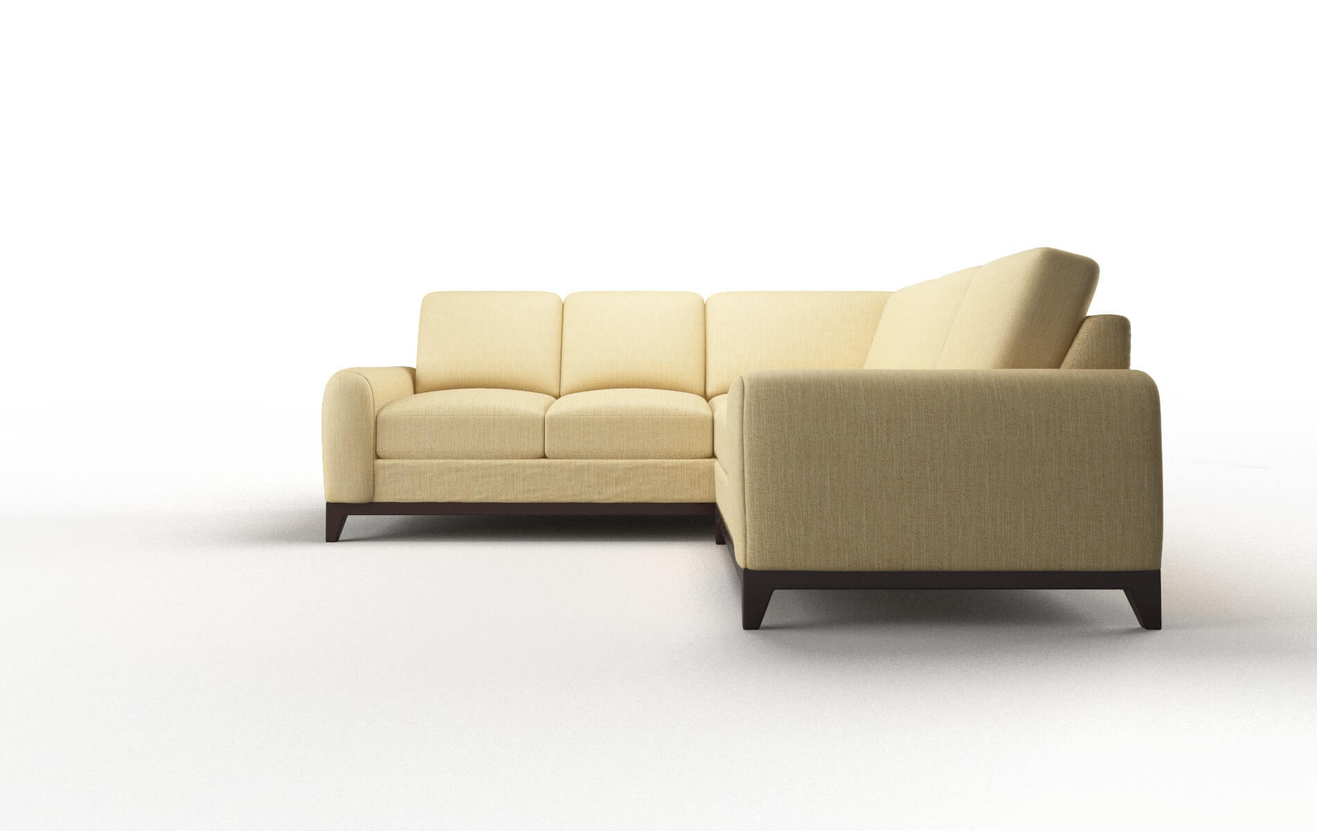 Mykonos Malibu Maize Sectional espresso legs 5
