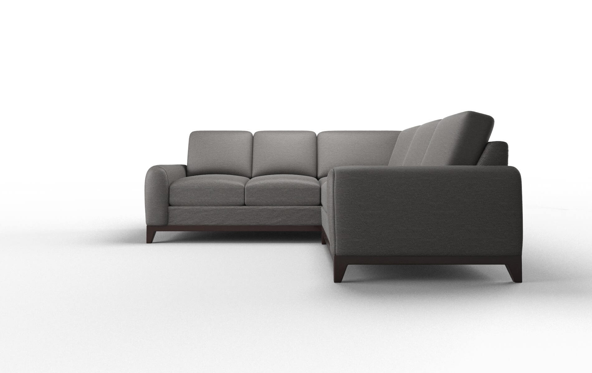 Mykonos Oscar Grey Sectional espresso legs 5