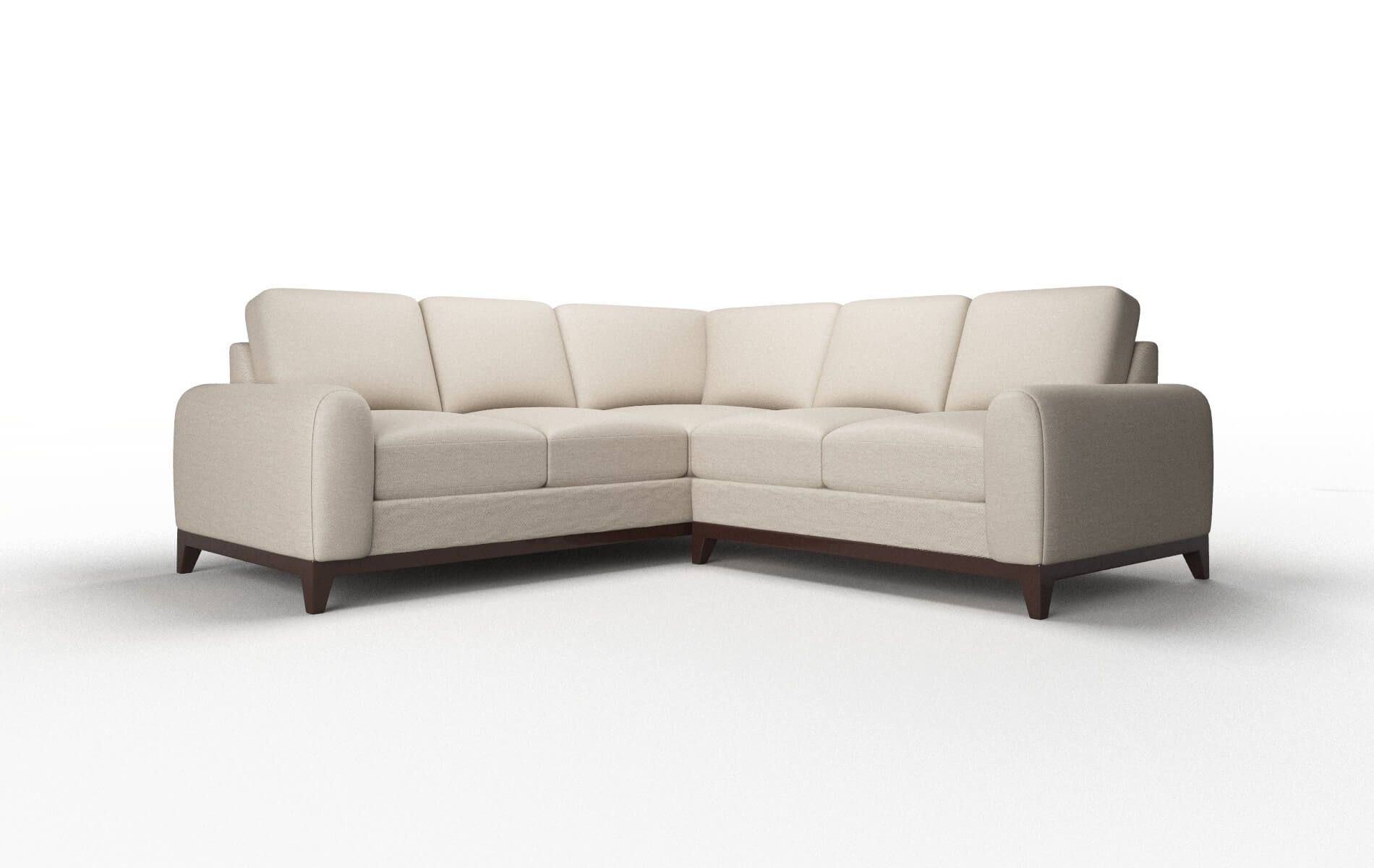 Mykonos Oscar linen Sectional Espresso Legs  1