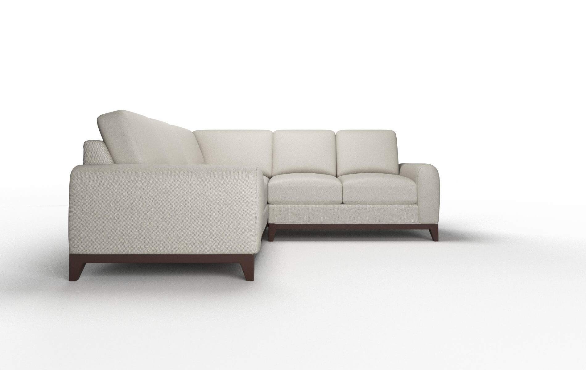 Mykonos Oscar Silver Sectional espresso legs 2