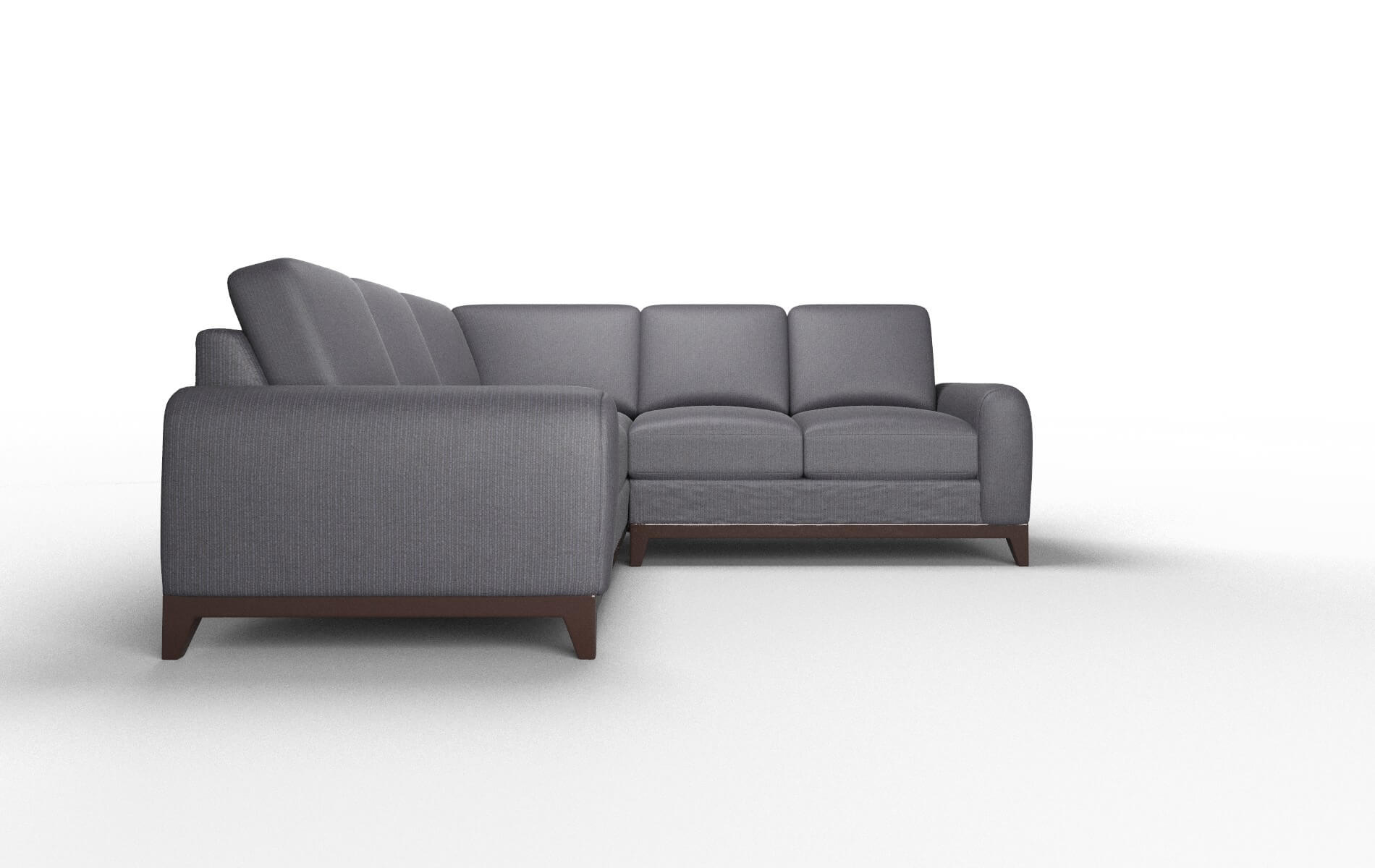 Mykonos Parker Charcoal Sectional espresso legs 2
