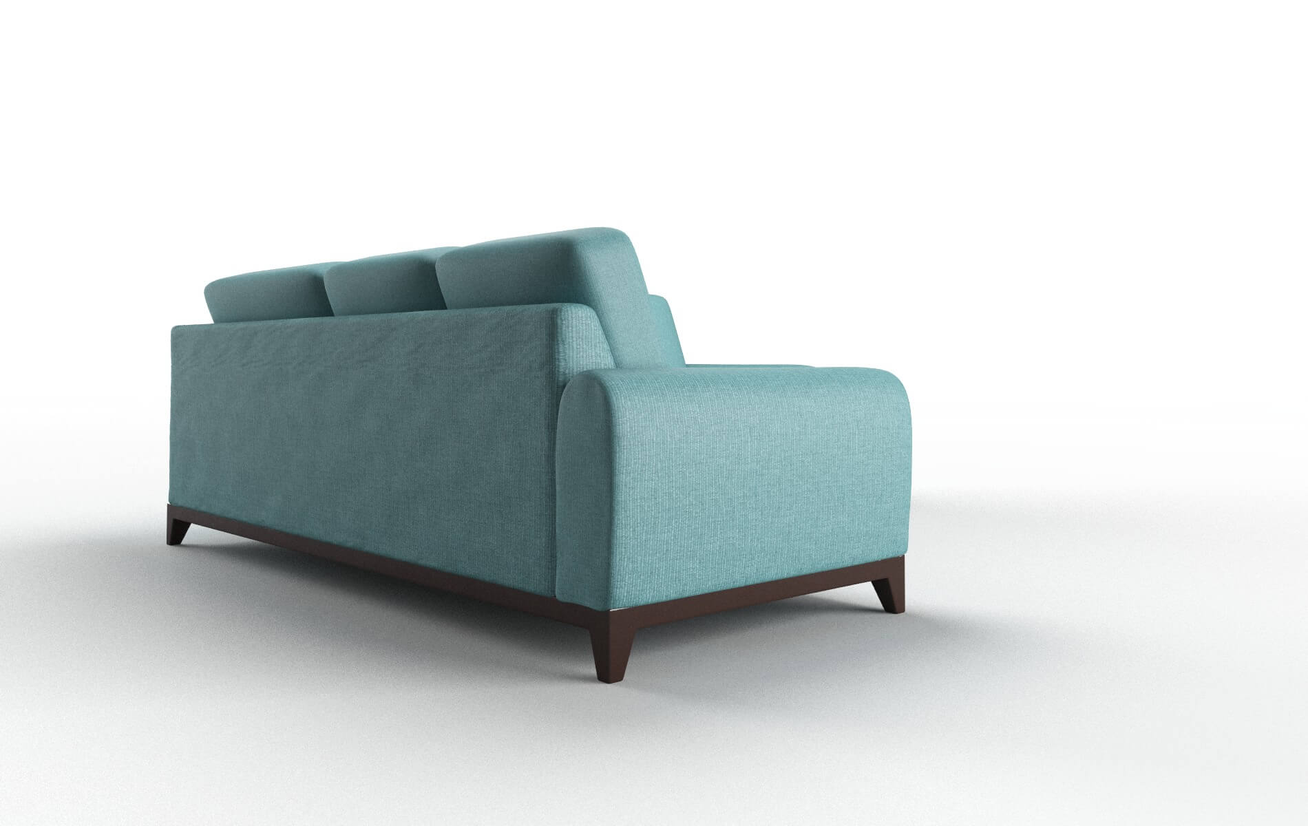 Mykonos Parker Turquoise Sectional espresso legs 3