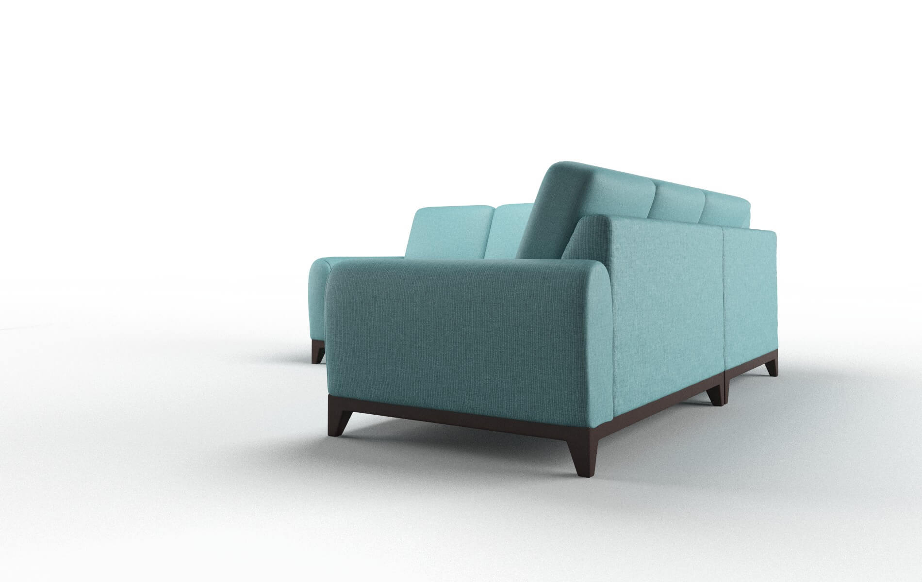 Mykonos Parker Turquoise Sectional espresso legs 4