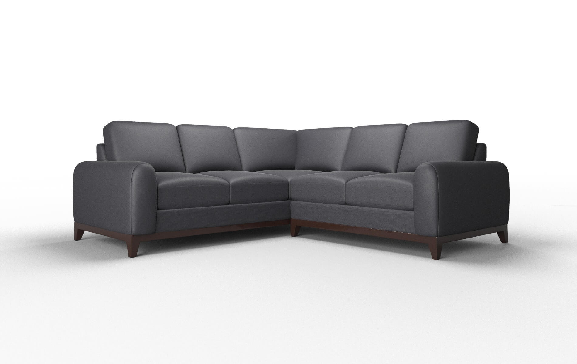 Mykonos Redondo Navy Sectional espresso legs 1