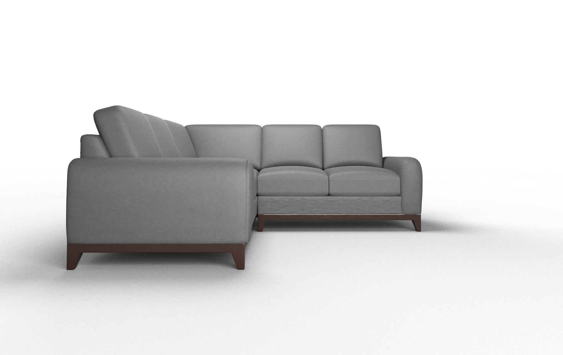 Mykonos Rocket Charcoal Sectional espresso legs 2