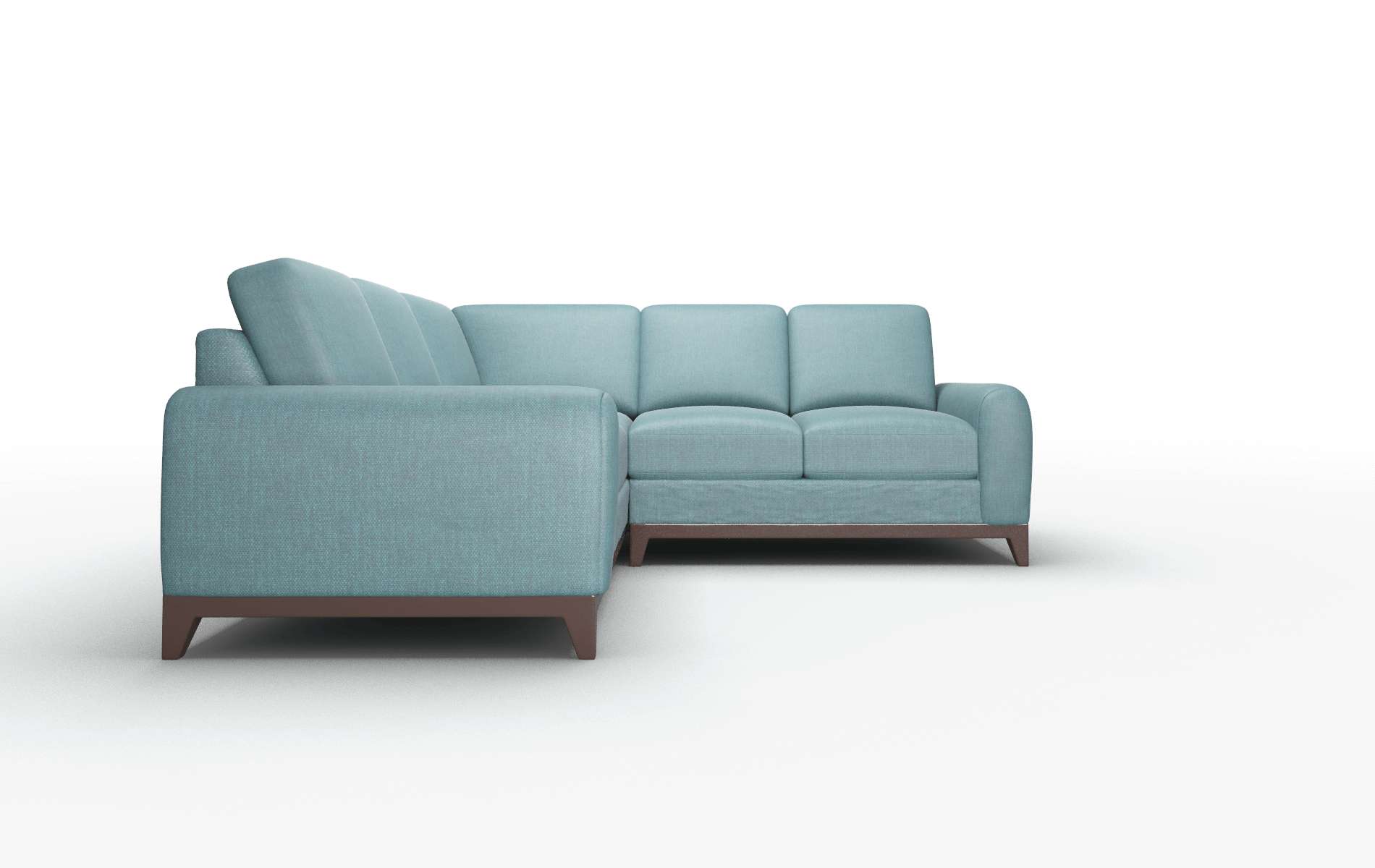 Mykonos Rocket Peacock Sectional espresso legs 2