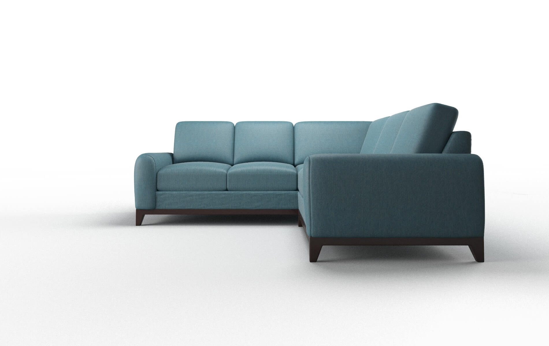 Mykonos Royale Electric_blue Sectional espresso legs 5