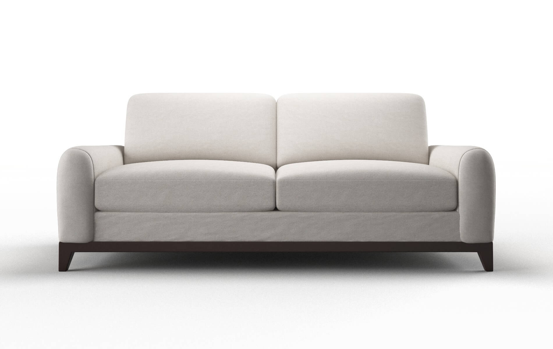 Mykonos Suave Dove Sofa espresso legs 1