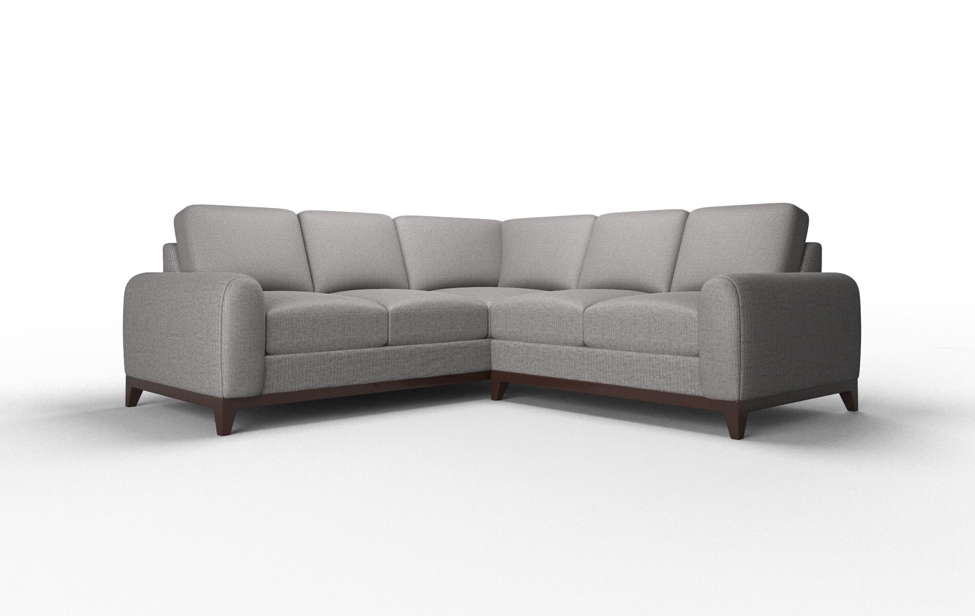 Mykonos Terrain Oatmeal Sectional espresso legs 1