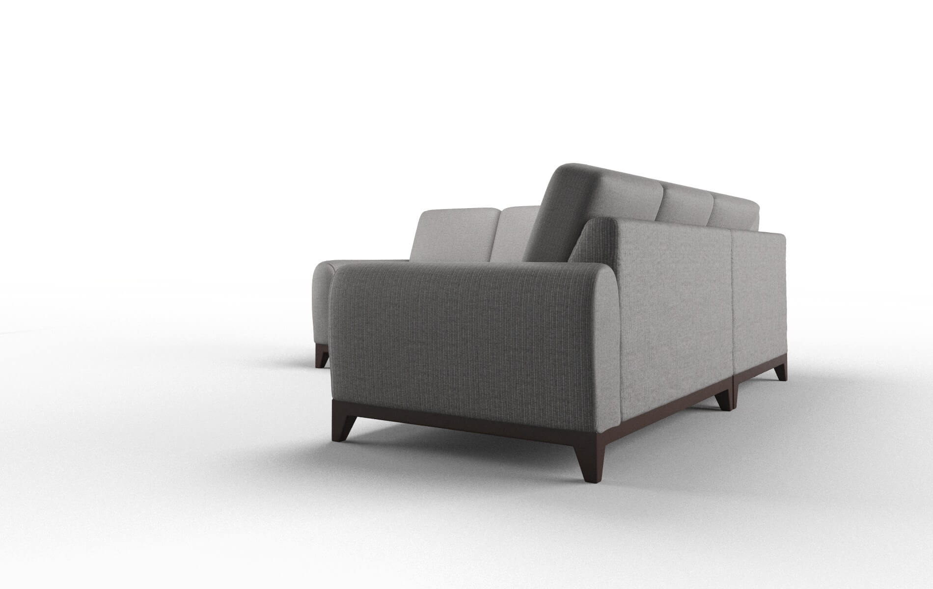 Mykonos Terrain Oatmeal Sectional espresso legs 4