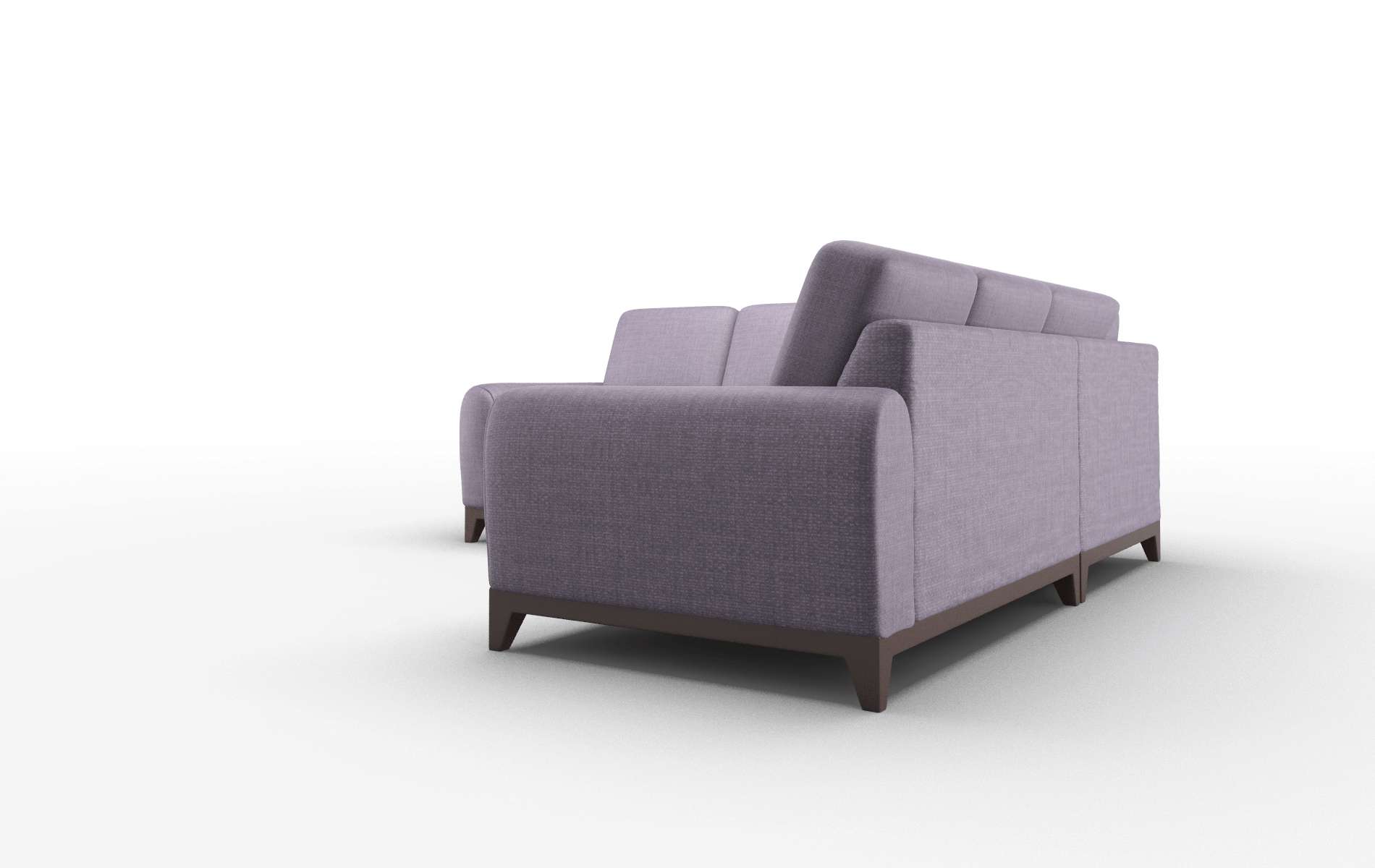 Mykonos Tess Blackberry Sectional espresso legs 4