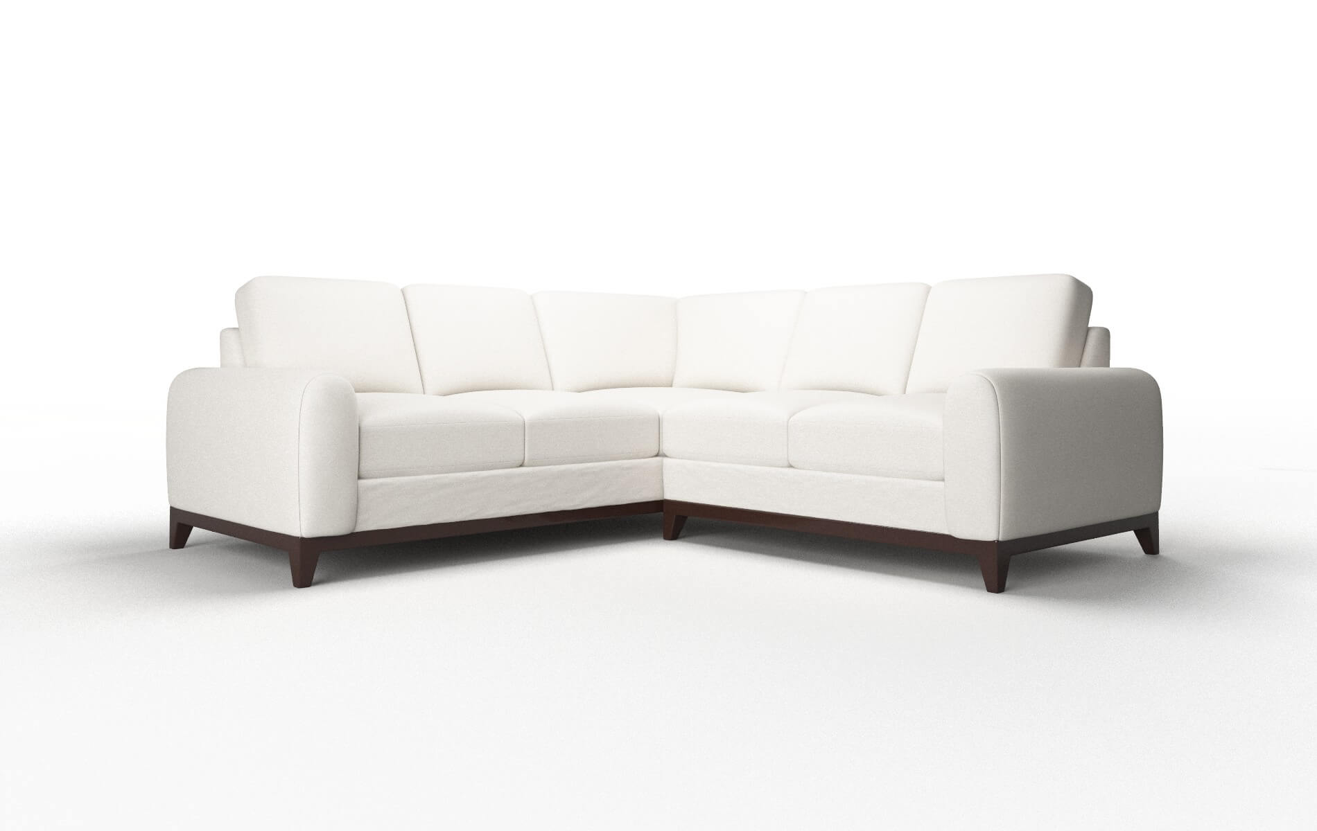 Mykonos Venice Eggshell Sectional espresso legs 1