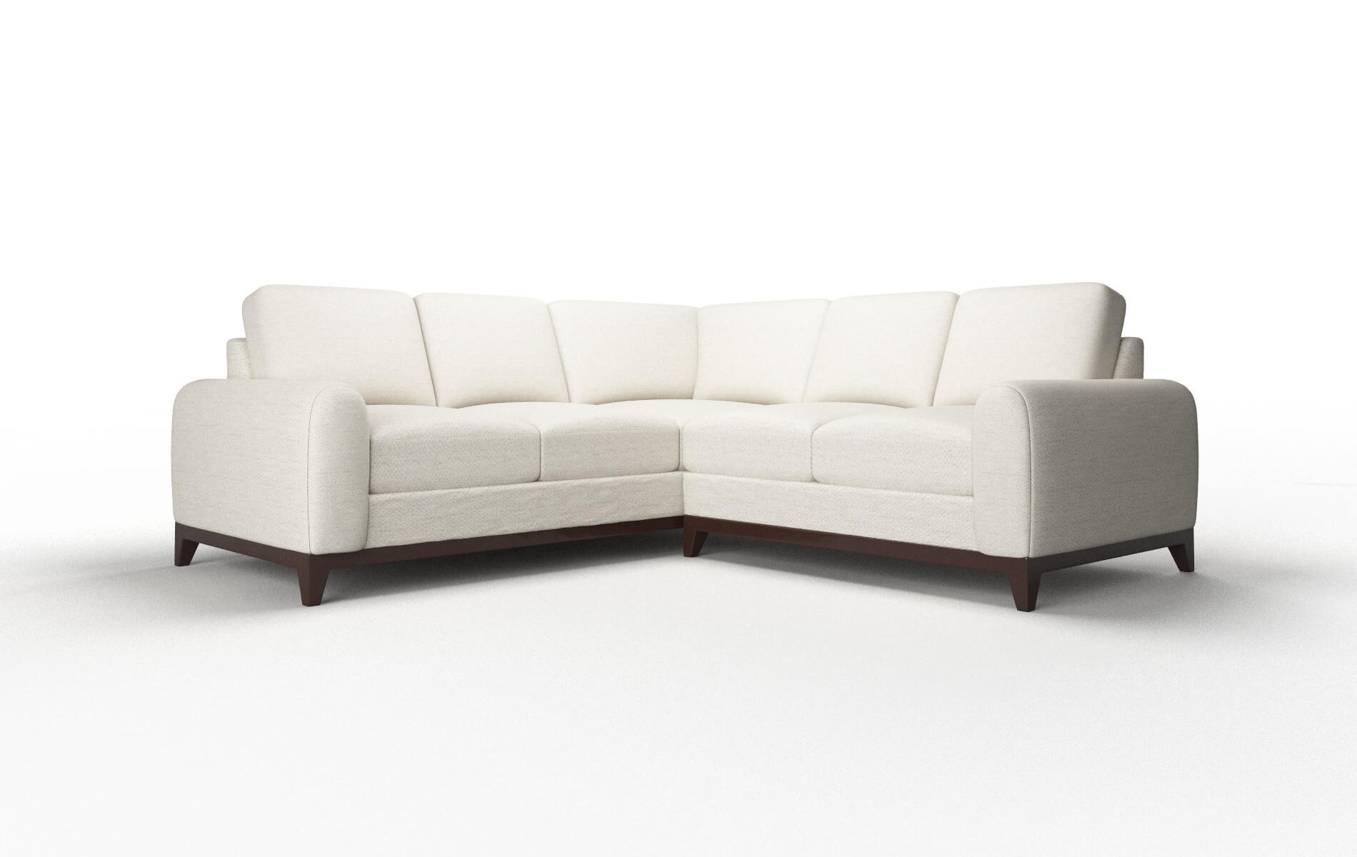 Mykonos Venus Cream Sectional espresso legs 1