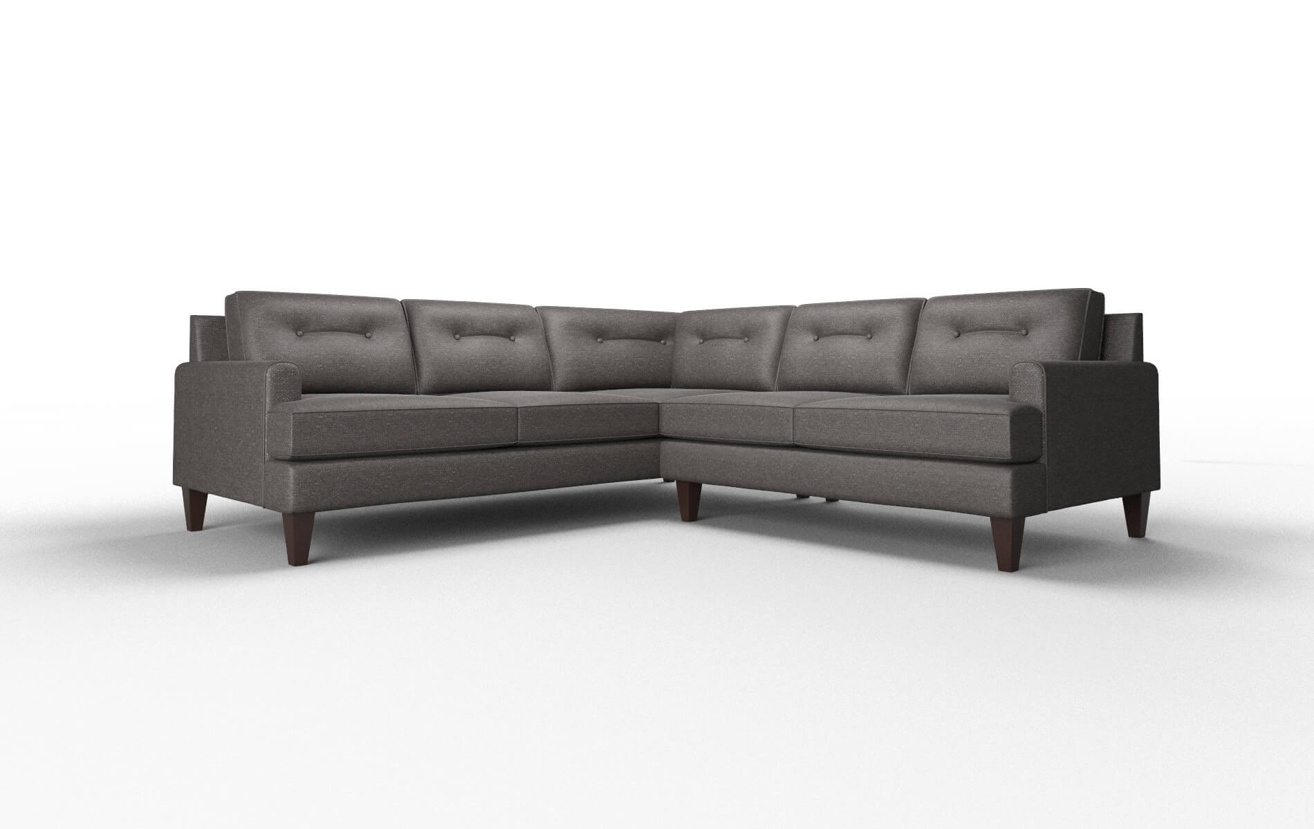 Naples Avenger denim Sectional Espresso Legs  1