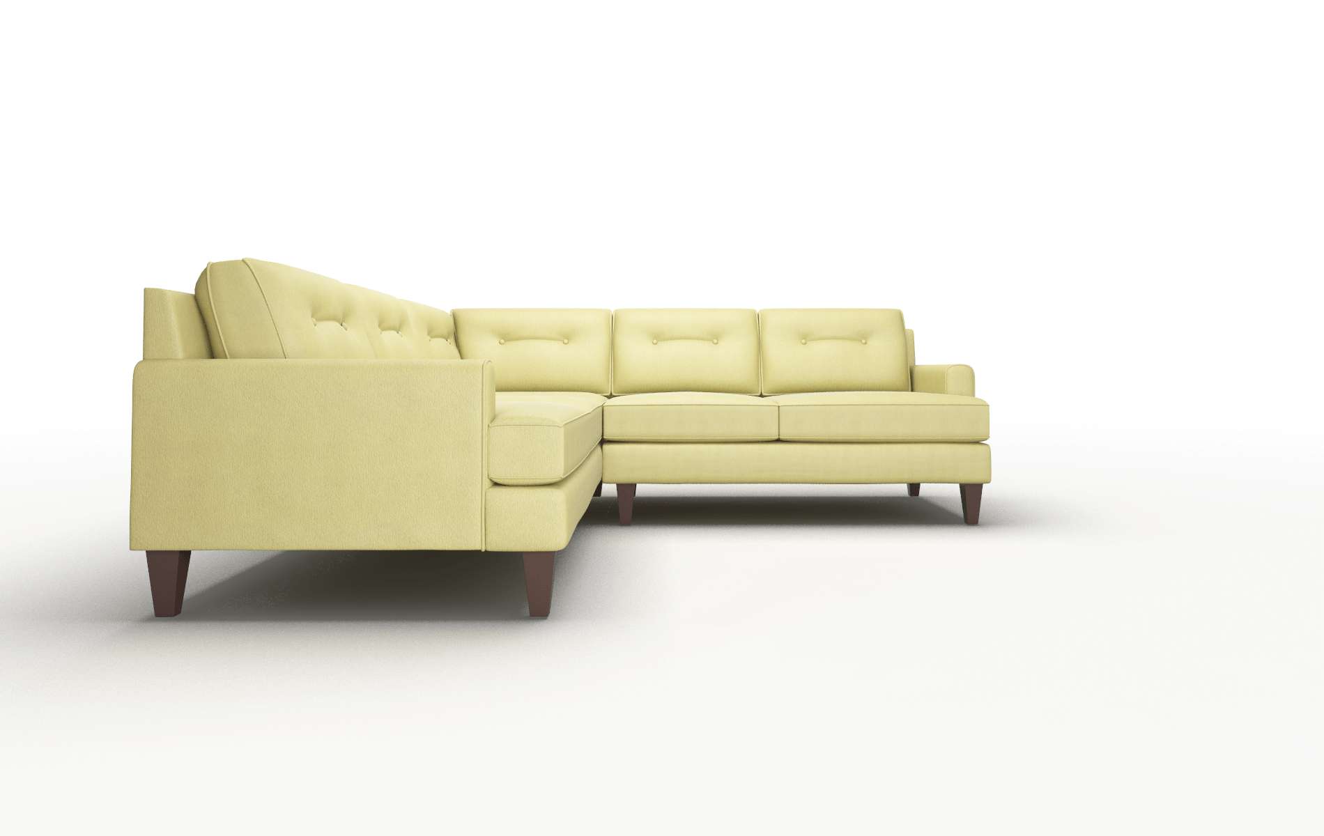 Naples Bella Apple Sectional espresso legs 2