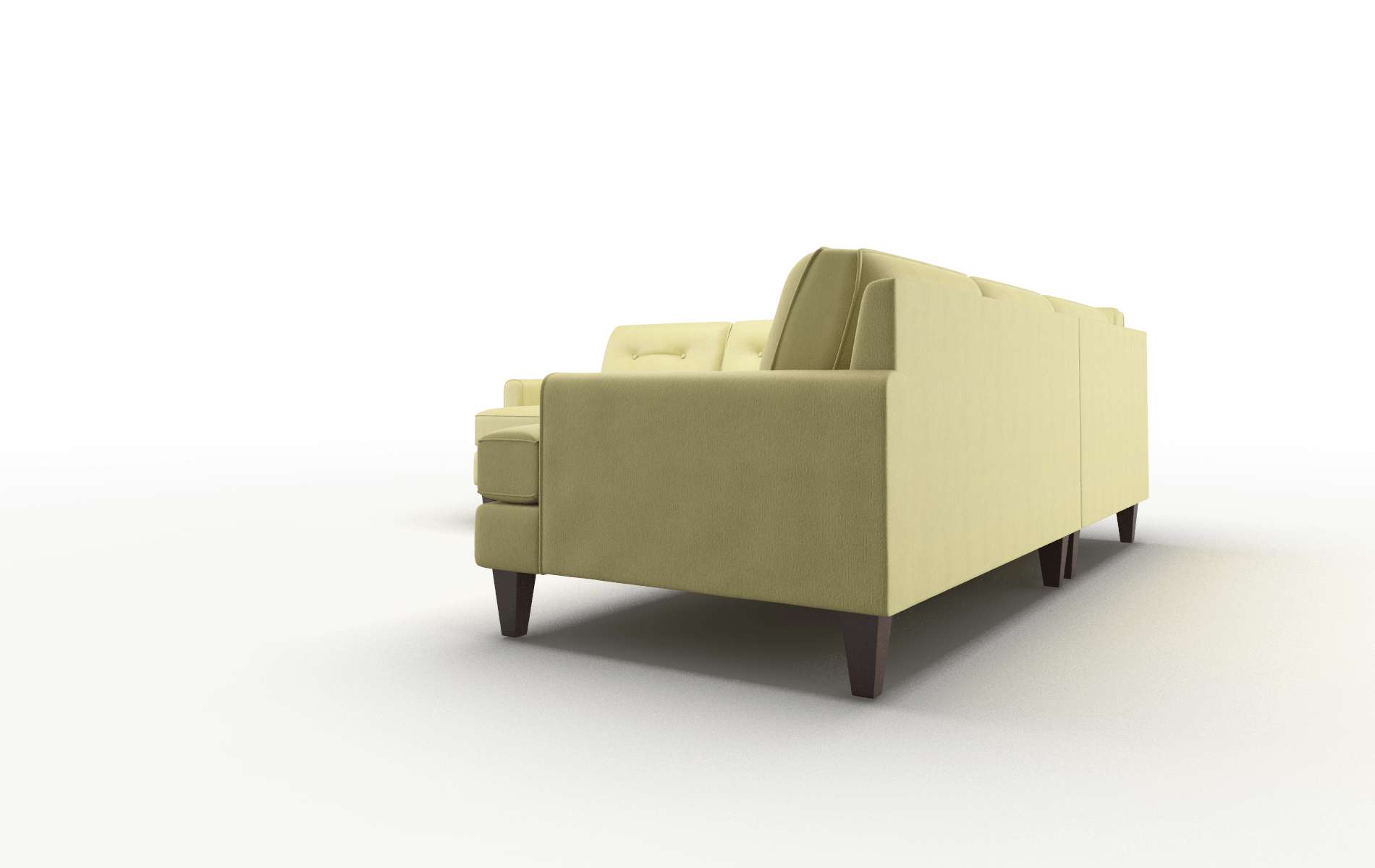 Naples Bella Apple Sectional espresso legs 4
