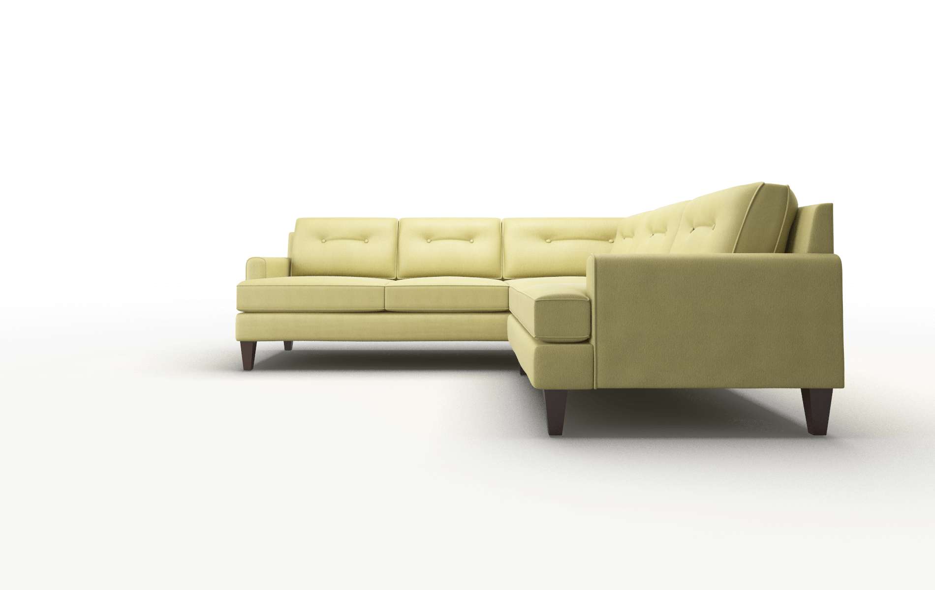 Naples Bella Apple Sectional espresso legs 5