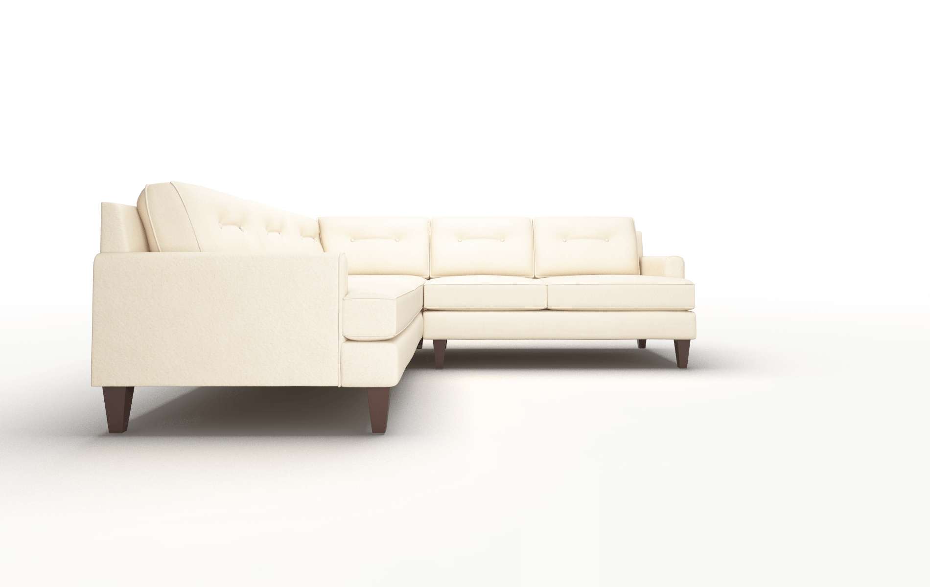 Naples Bella Buckwheat Sectional espresso legs 2