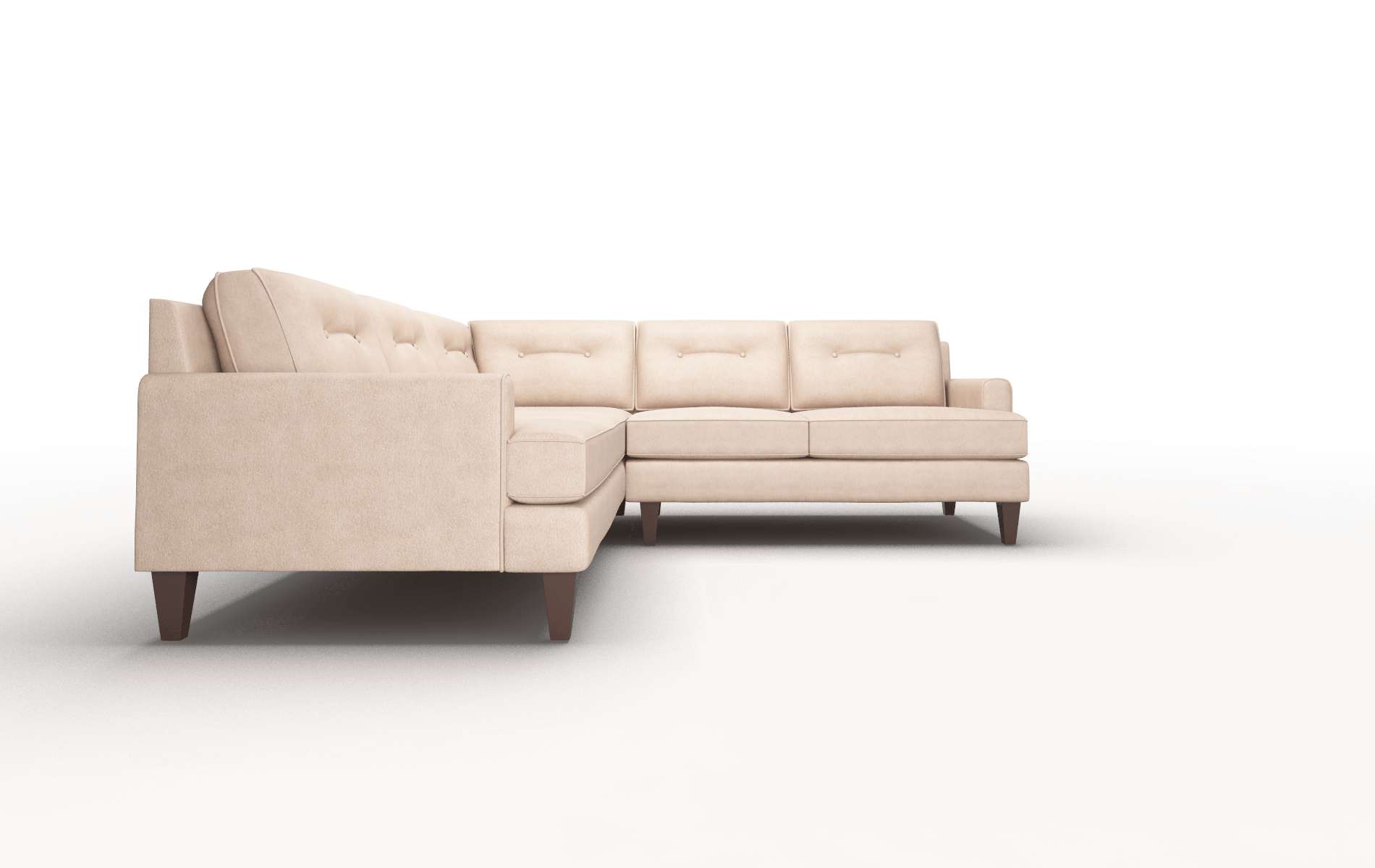 Naples Bella Cocoa Sectional espresso legs 2
