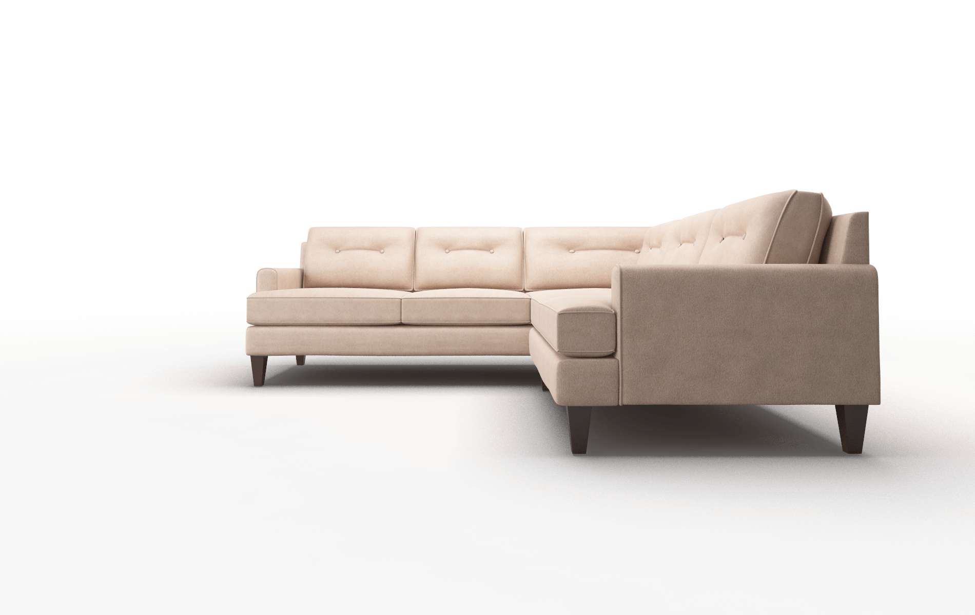 Naples Bella Cocoa Sectional espresso legs 5