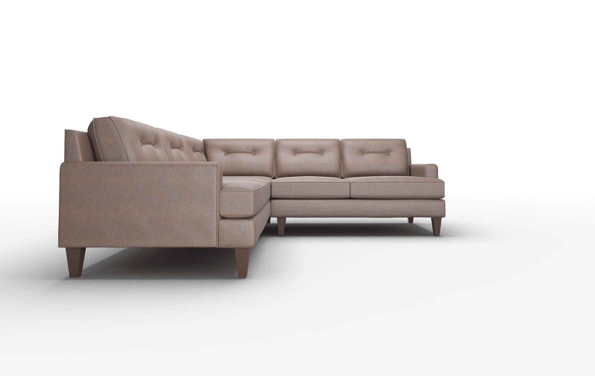 Naples Bella Espresso Sectional espresso legs 2
