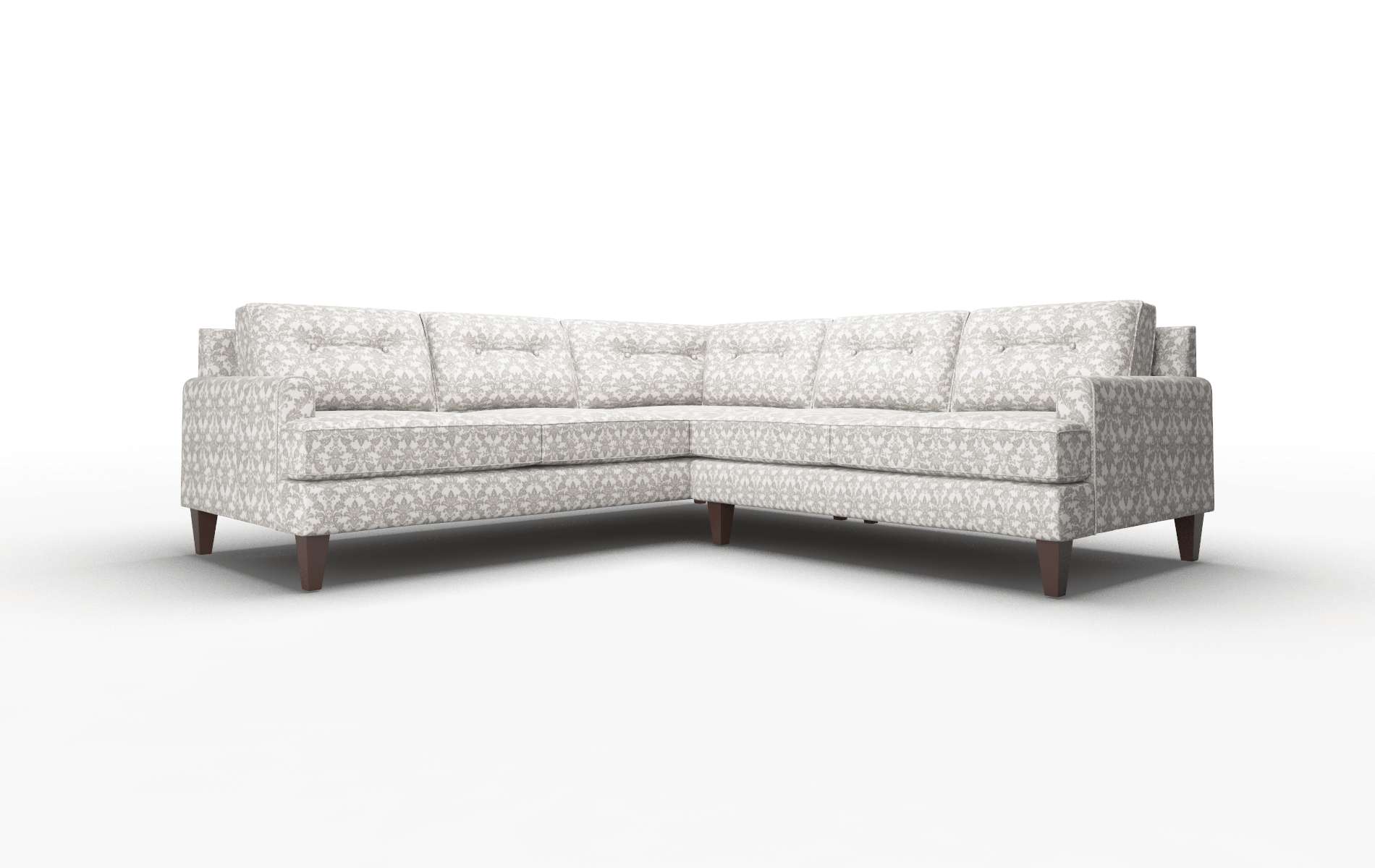 Naples Bergamo dove Sectional Espresso Legs  1