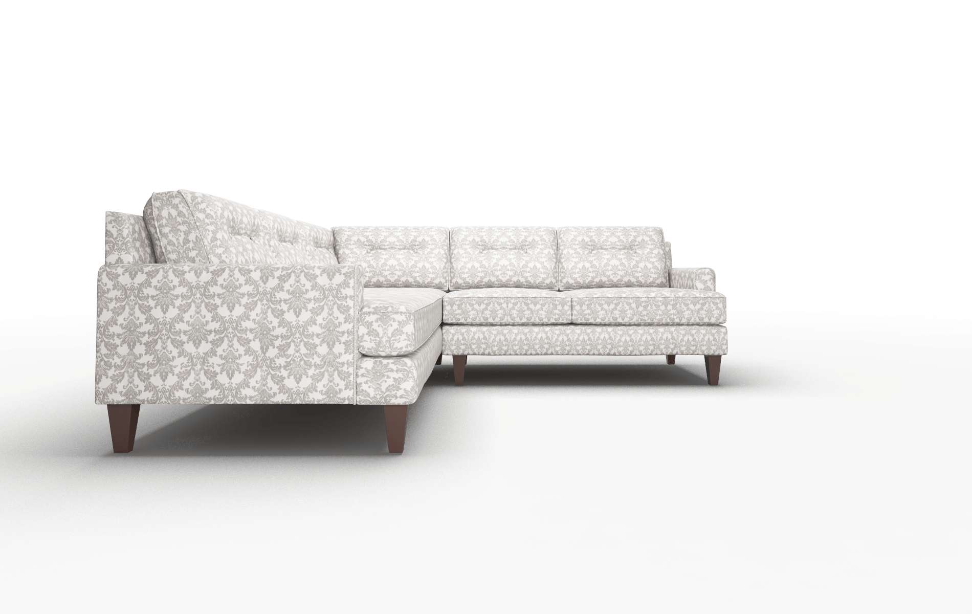 Naples Bergamo Dove Sectional espresso legs 2