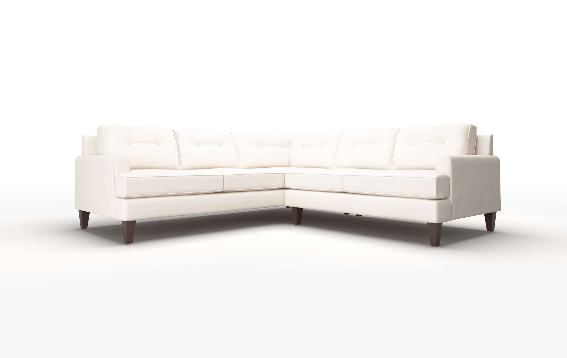 Naples Blanche milky Sectional Espresso Legs  1