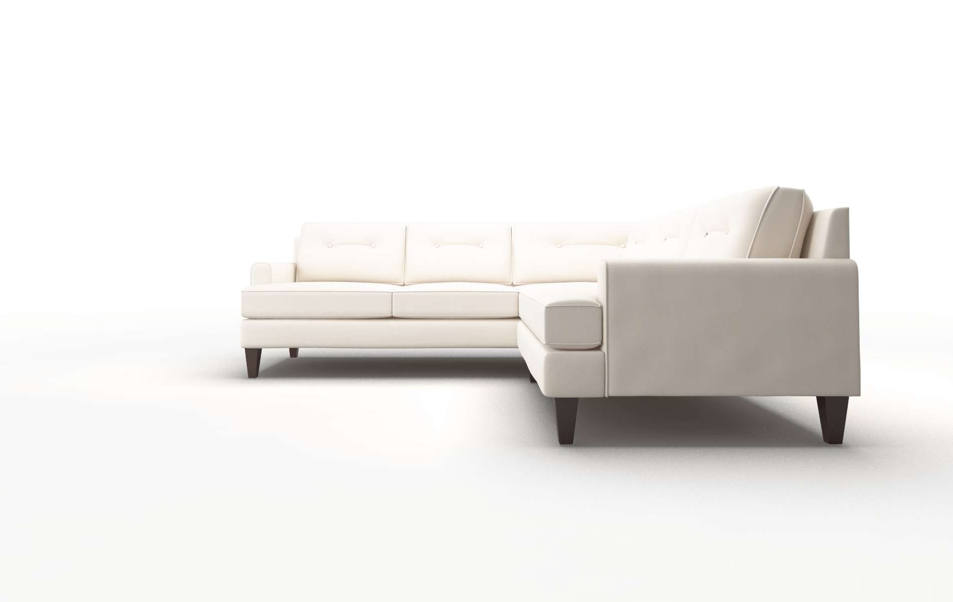Naples Blanche Milky Sectional espresso legs 5