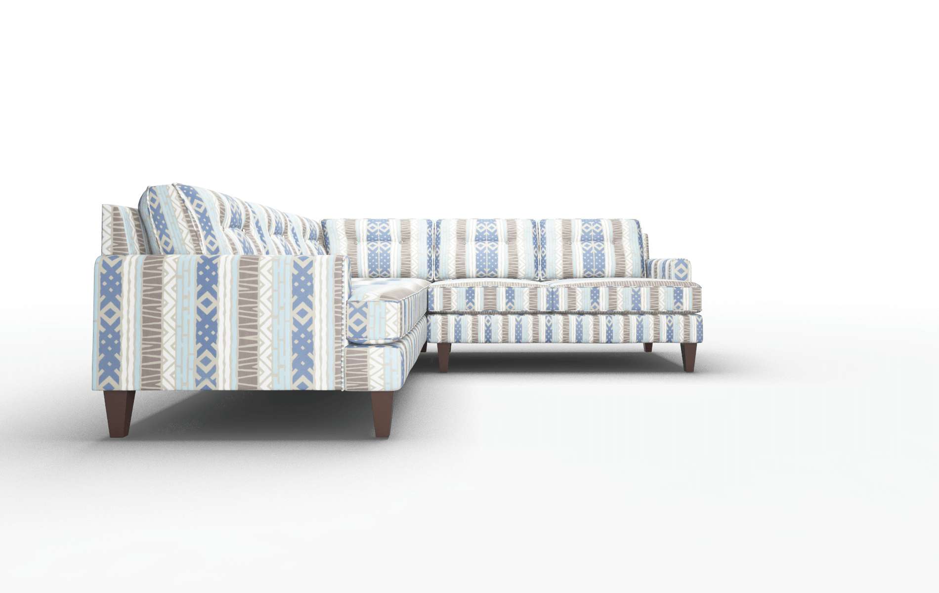 Naples Bodhi Indigo Sectional espresso legs 2