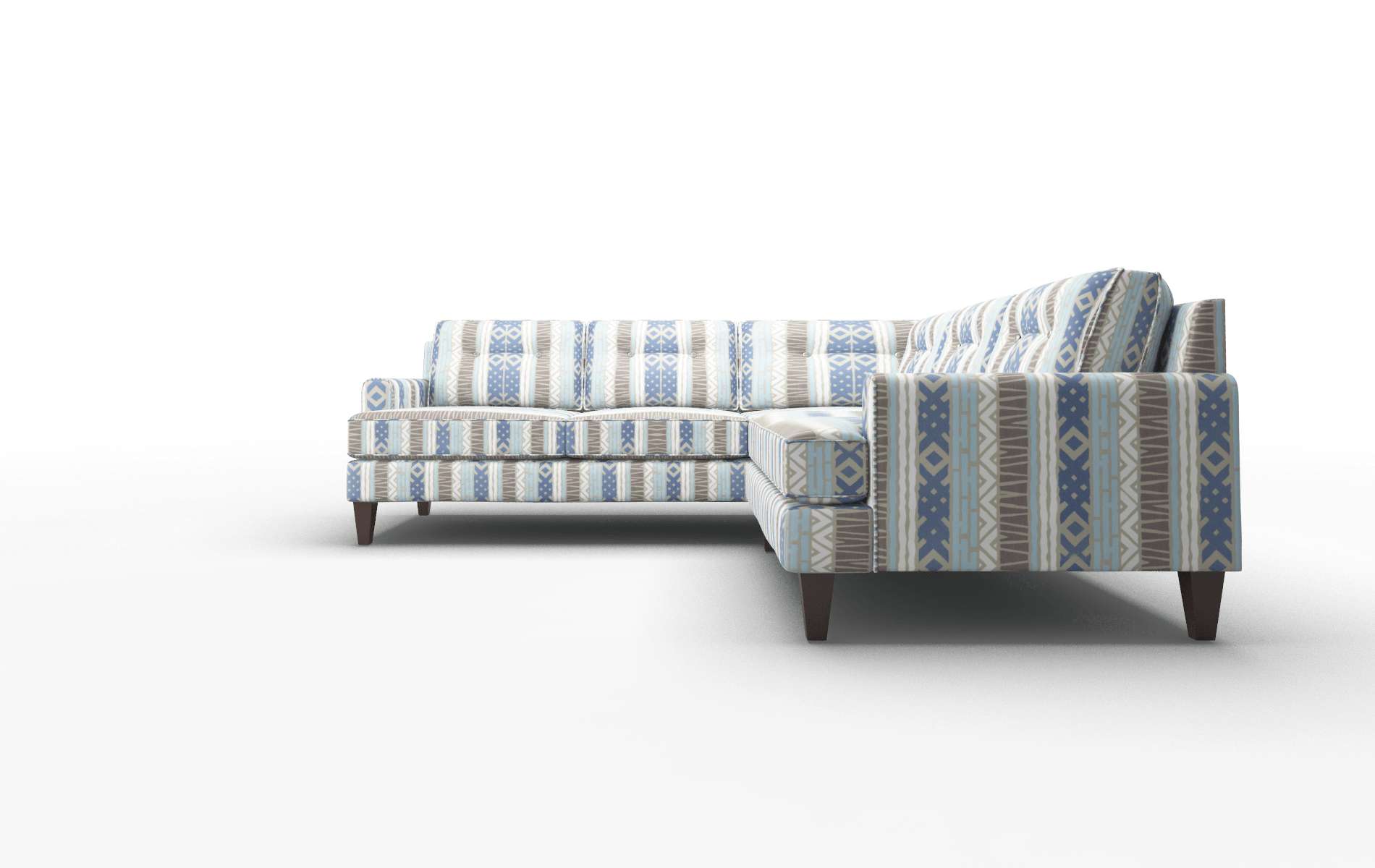 Naples Bodhi Indigo Sectional espresso legs 5