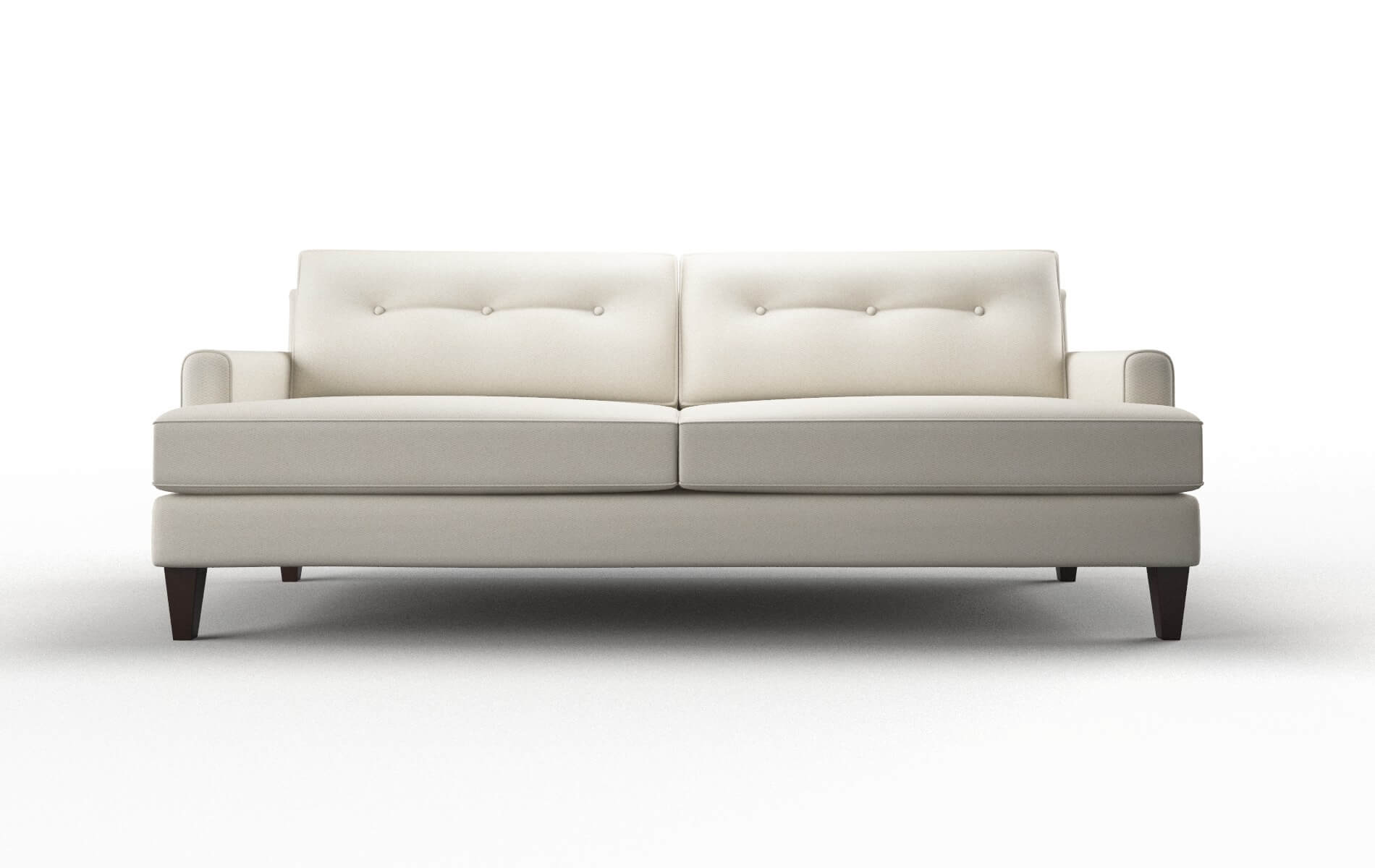 Naples Bungalow Ivory Sofa espresso legs 1