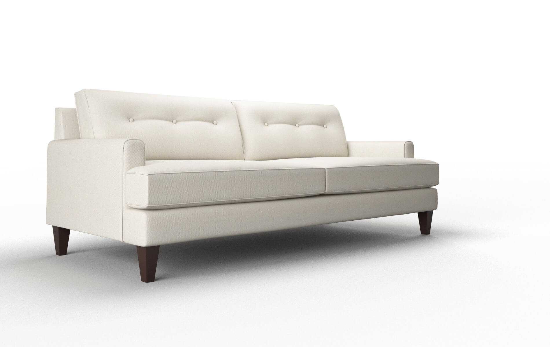 Naples Bungalow Ivory Sofa espresso legs 2