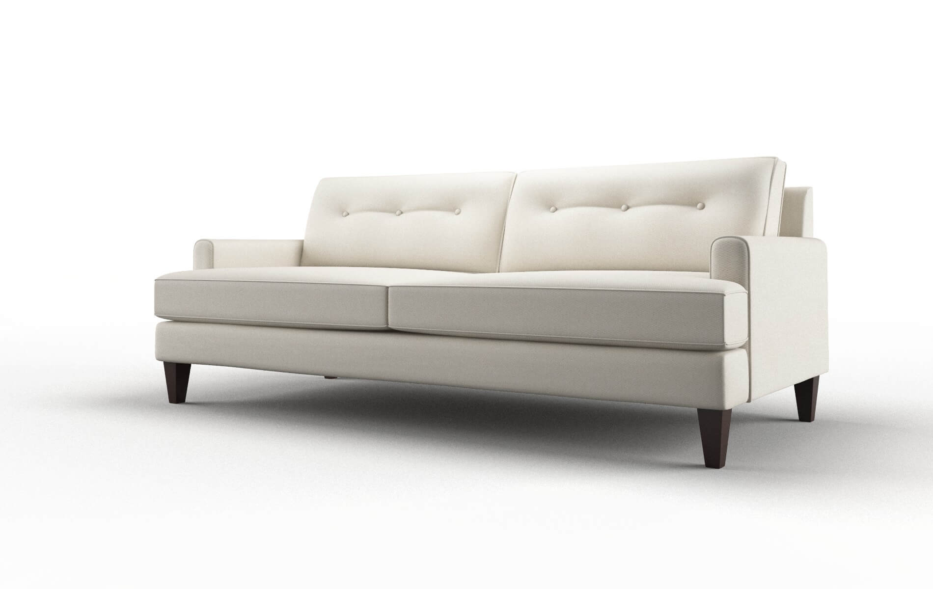 Naples Bungalow Ivory Sofa espresso legs 4