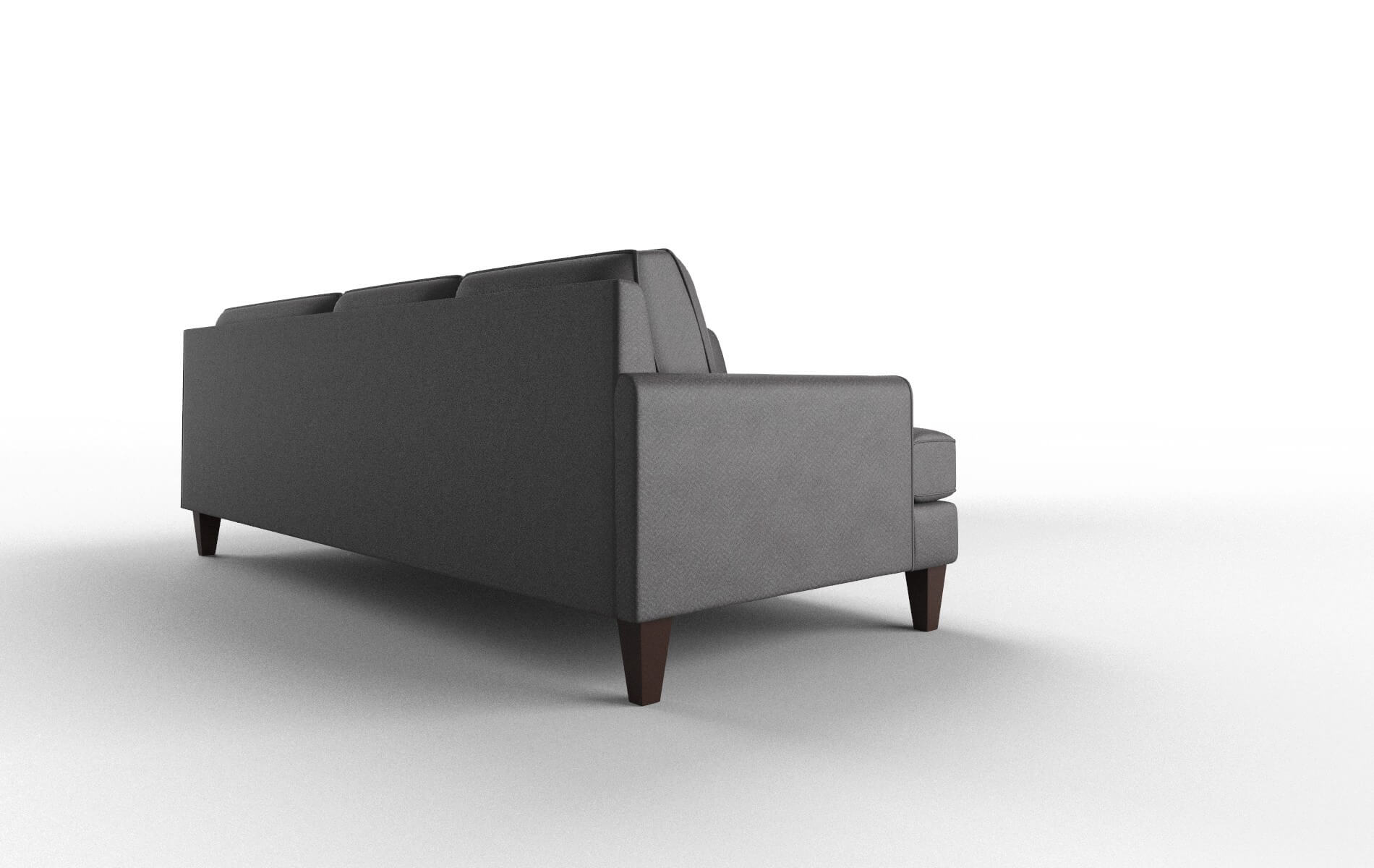 Naples Catalina Charcoal Sectional espresso legs 3