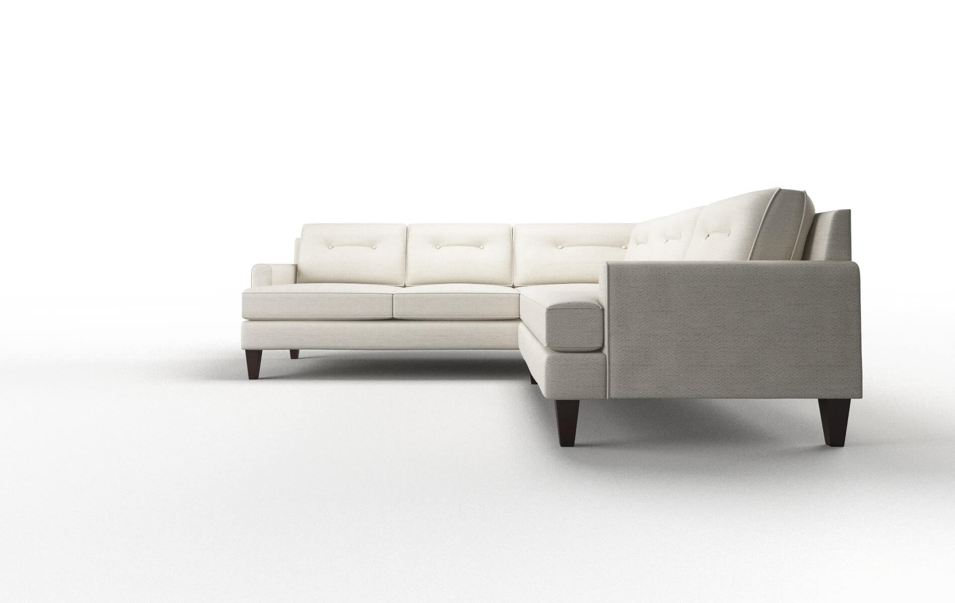 Naples Catalina Linen Sectional espresso legs 5